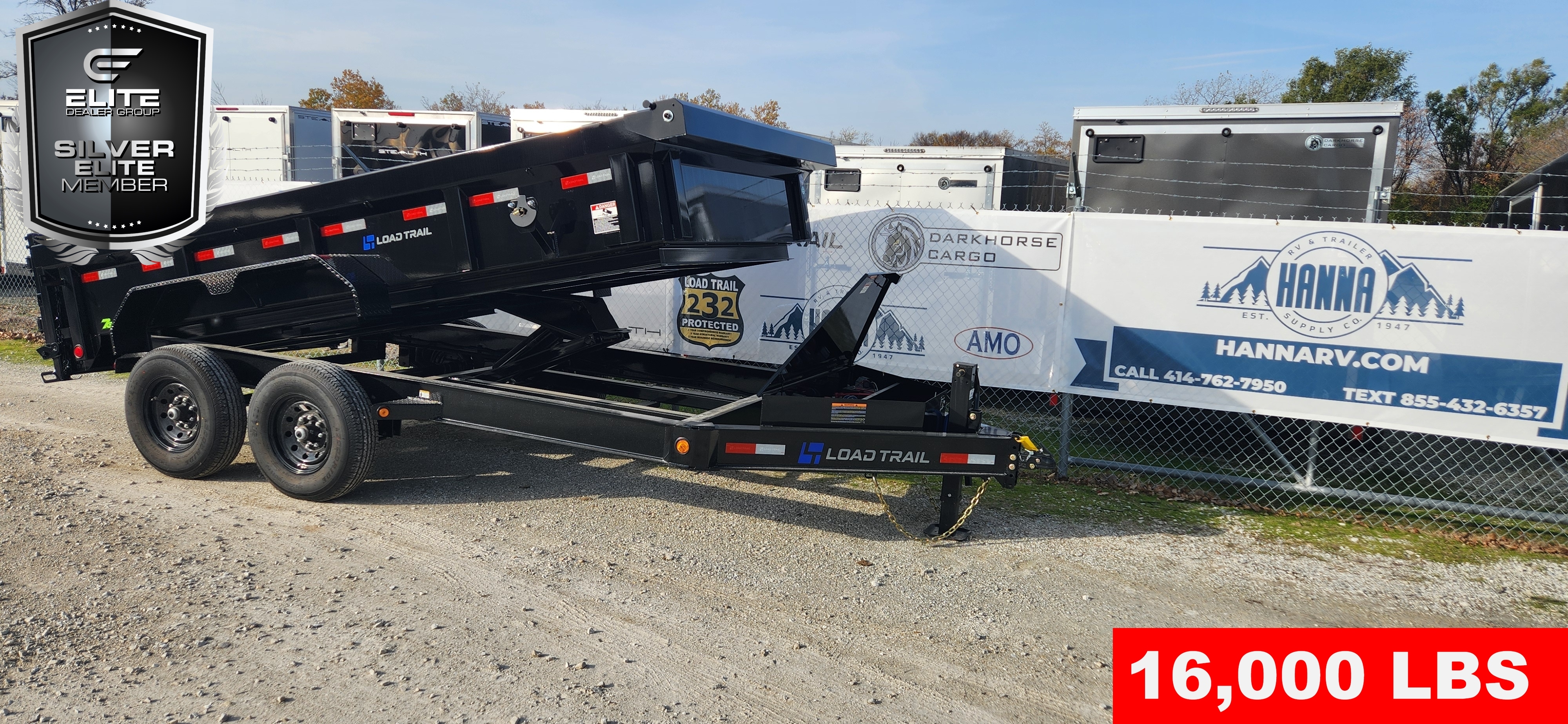 Load Trail 83 X 14 Tandem Axle 16,000 Lb Dump Trailer with Scissor Lift- FREE 7 Gauge Floor Upgrade
